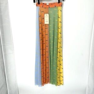 Mar a mar resort wear NWT sheer fish maxi skirt cover up Large